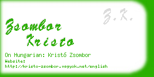 zsombor kristo business card