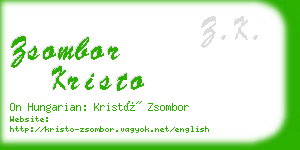 zsombor kristo business card